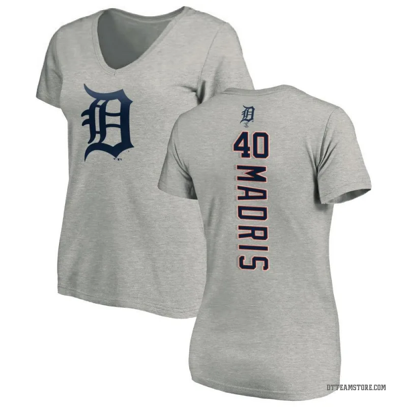 Bligh Madris Women's Ash Detroit Tigers Backer Slim Fit T-Shirt -