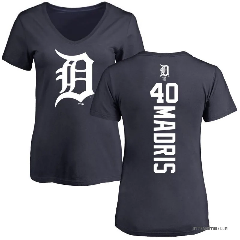 Bligh Madris Women's Navy Detroit Tigers Backer Slim Fit T-Shirt -