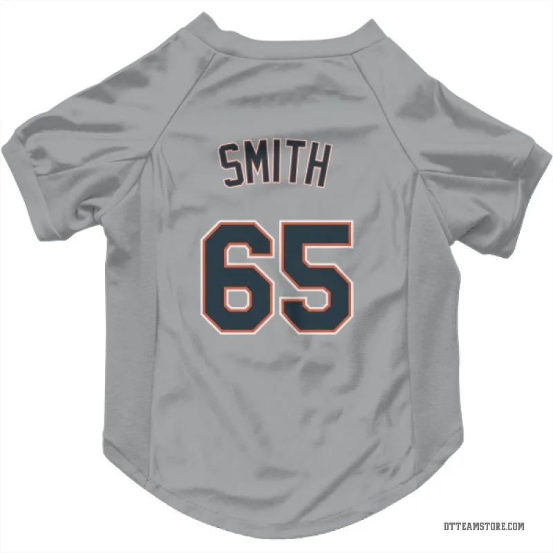 Burch Smith  Gray Detroit Tigers  Cat & Dog Pet Jersey