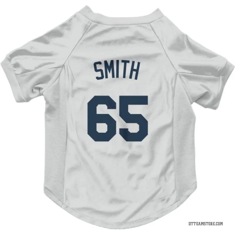 Burch Smith  White Detroit Tigers  Cat & Dog Pet Jersey