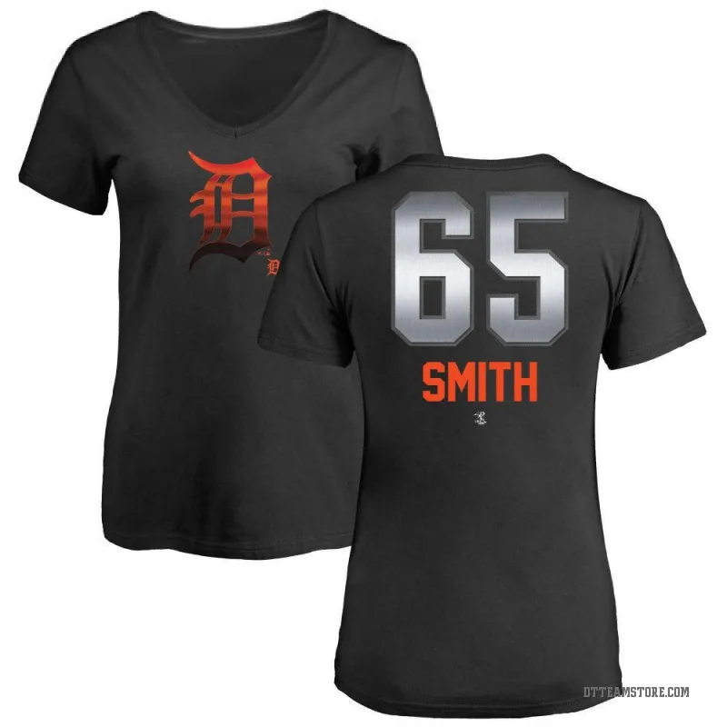 Burch Smith Women's Black Detroit Tigers Midnight Mascot V-Neck T-Shirt -