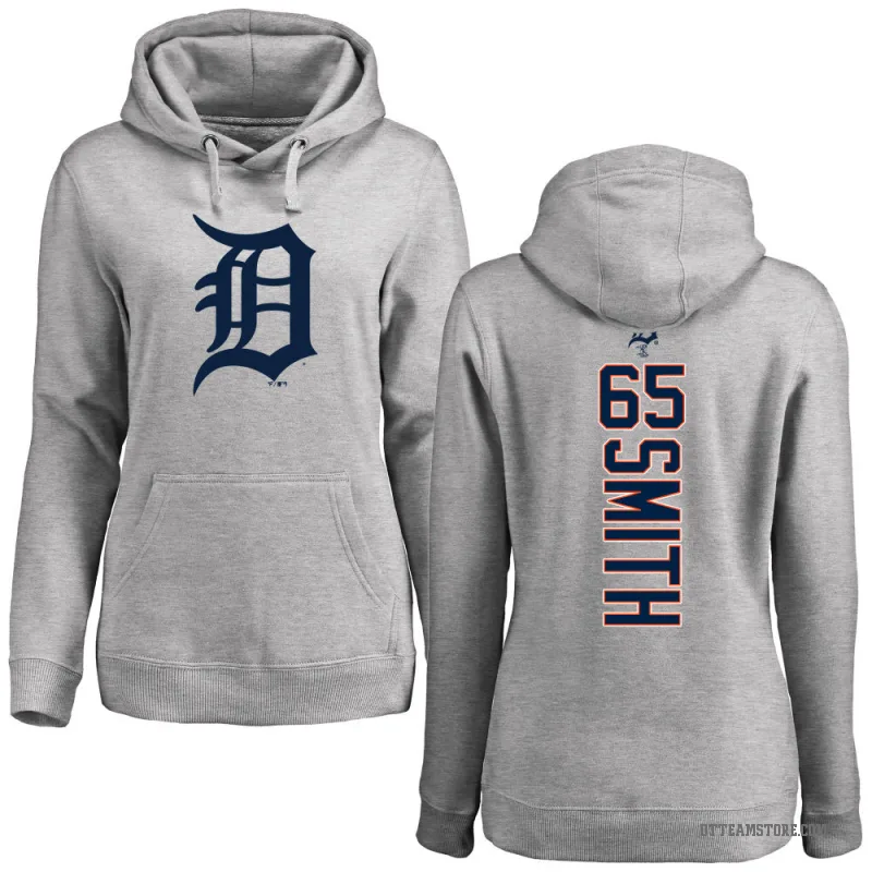 Burch Smith Women's Detroit Tigers Ash Backer Pullover Hoodie