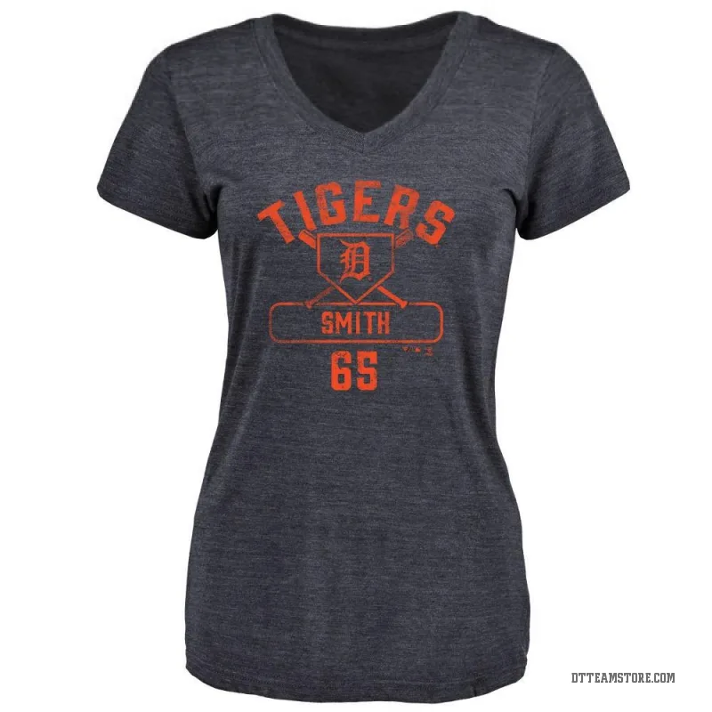 Burch Smith Women's Navy Detroit Tigers Base Runner T-Shirt -