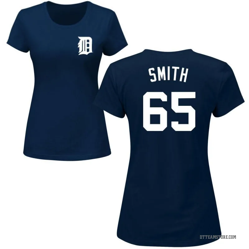 Burch Smith Women's Navy Detroit Tigers Roster T-Shirt -