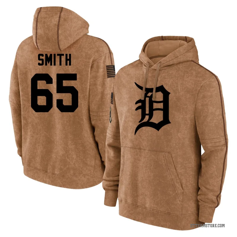 Burch Smith Youth Brown Detroit Tigers 2023 Salute to Service Club Pullover Hoodie
