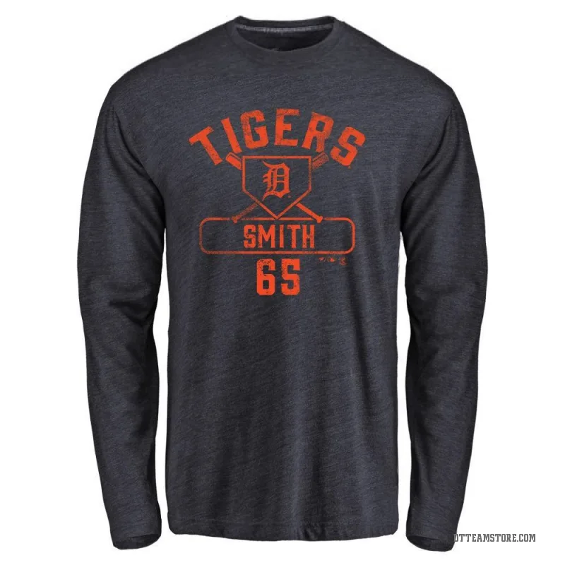 Burch Smith Youth Navy Detroit Tigers Base Runner Long Sleeve T-Shirt -