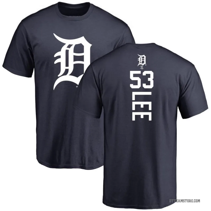 Chase Lee Men's Navy Detroit Tigers Backer T-Shirt -