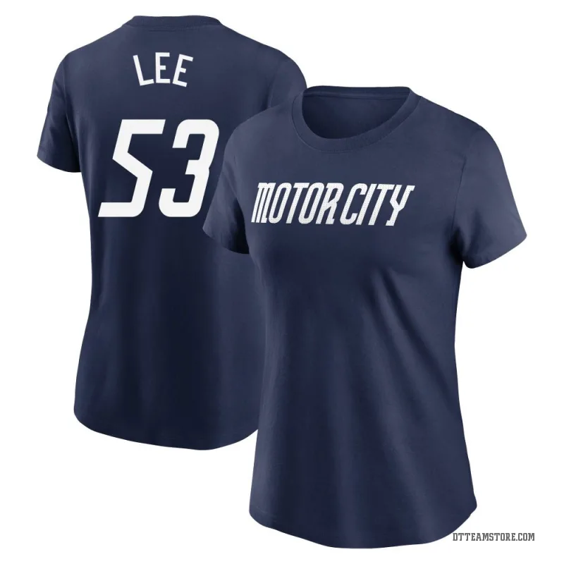 Chase Lee Women's Navy Detroit Tigers 2024 City Connect Fuse T-Shirt