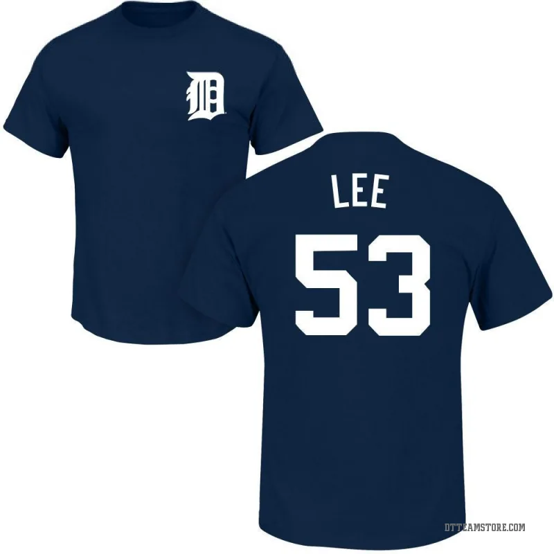 Chase Lee Youth Navy Detroit Tigers Roster T-Shirt -
