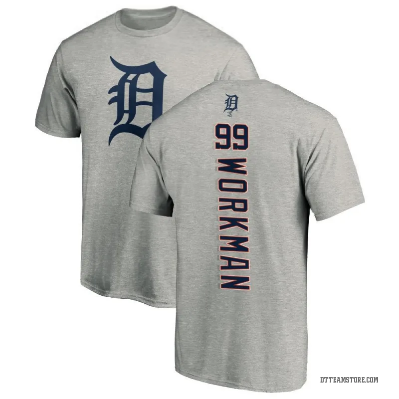 Gage Workman Men's Ash Detroit Tigers Backer T-Shirt -