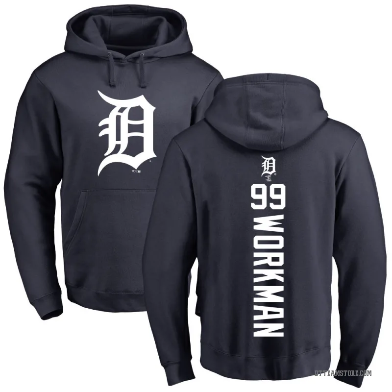 Gage Workman Men's Navy Detroit Tigers Backer Pullover Hoodie