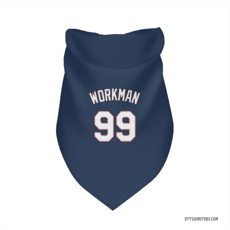 Gage Workman  Navy Detroit Tigers  Cat & Dog Pet Bandana