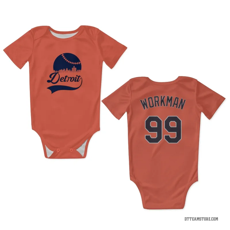 Gage Workman  Orange Detroit Tigers  Newborn & Infant Bodysuit