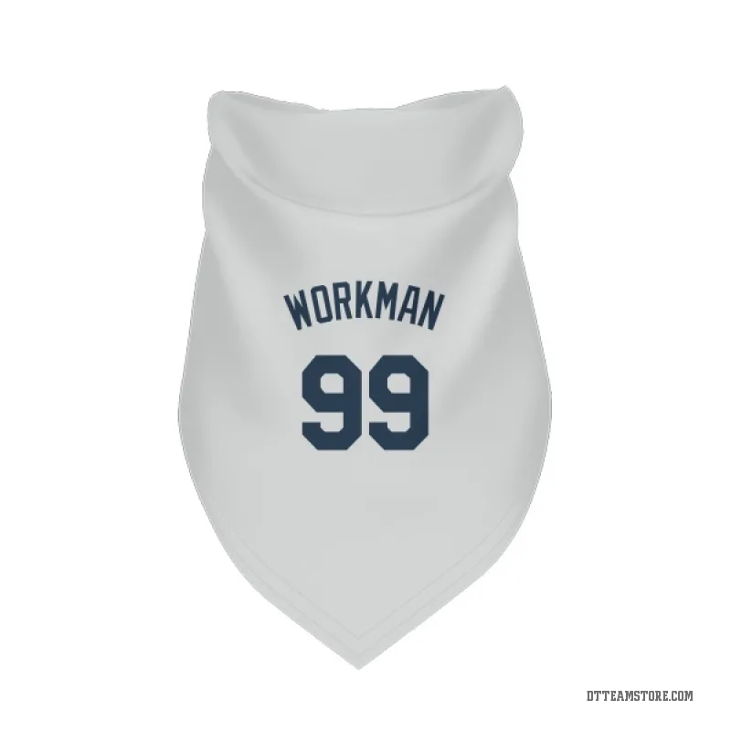 Gage Workman  White Detroit Tigers  Cat & Dog Pet Bandana