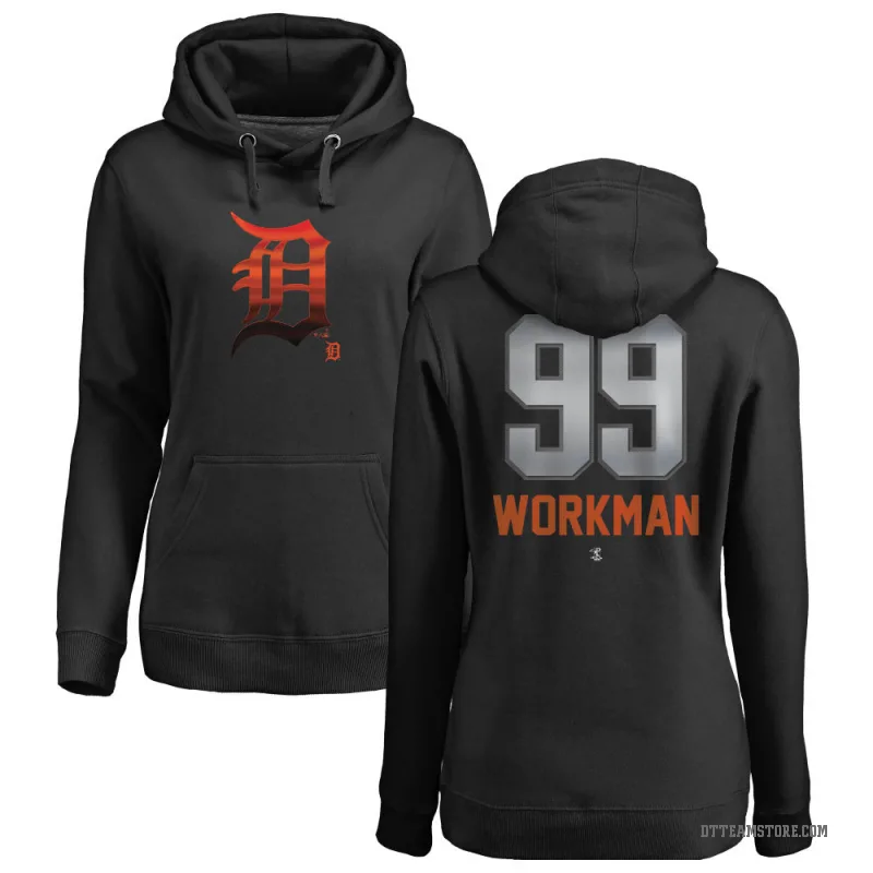 Gage Workman Women's Black Detroit Tigers Branded Midnight Mascot Pullover Hoodie -
