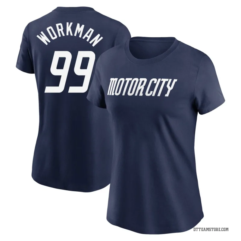 Gage Workman Women's Navy Detroit Tigers 2024 City Connect Fuse T-Shirt
