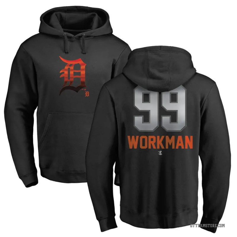 Gage Workman Youth Black Detroit Tigers Branded Midnight Mascot Pullover Hoodie -
