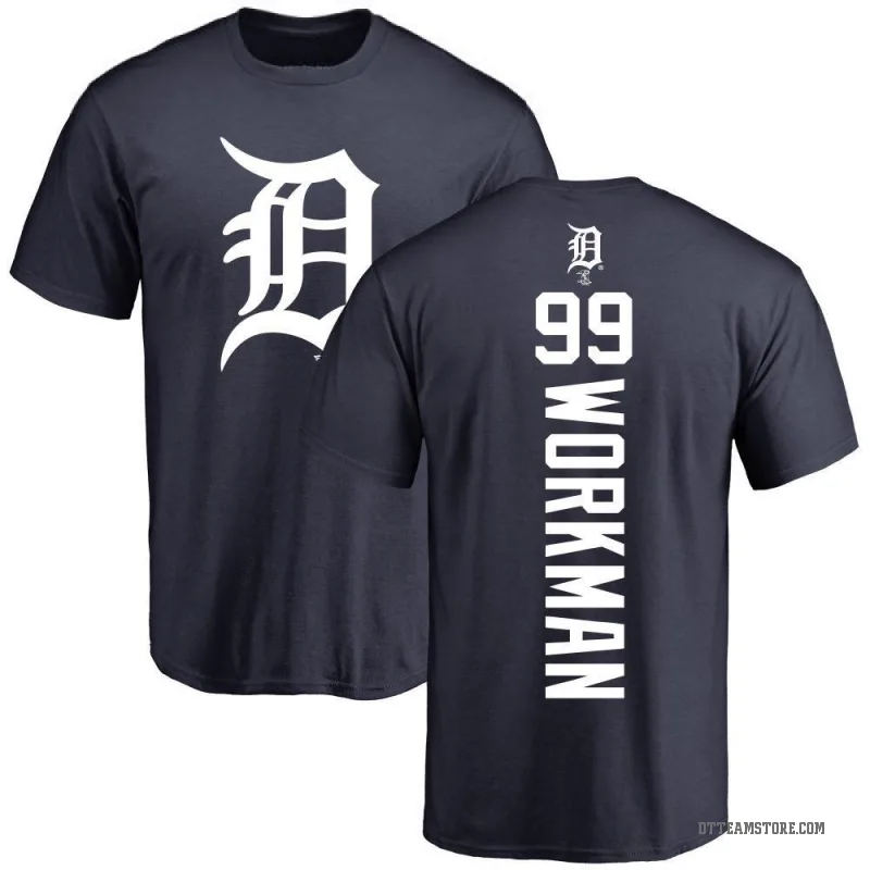 Gage Workman Youth Navy Detroit Tigers Backer T-Shirt -