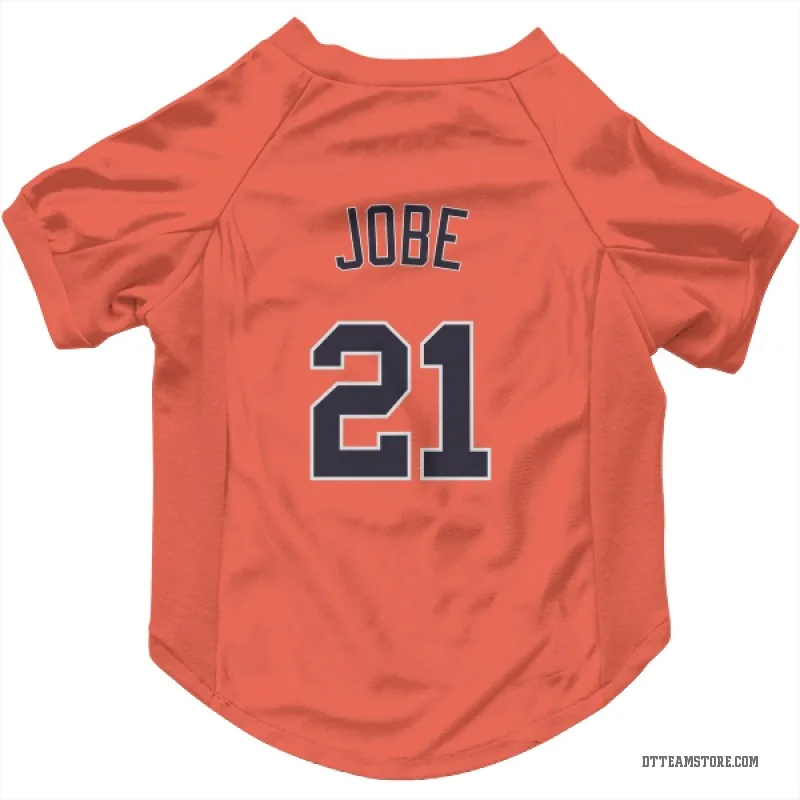 Jackson Jobe  Orange Detroit Tigers  Cat & Dog Pet Jersey