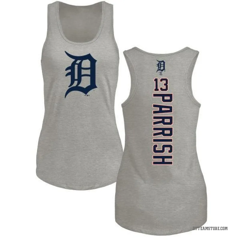 Lance Parrish Women's Ash Detroit Tigers Backer Tank Top -