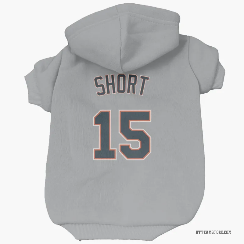 Zack Short Gray Detroit Tigers Cat & Dog Pet Hoodie