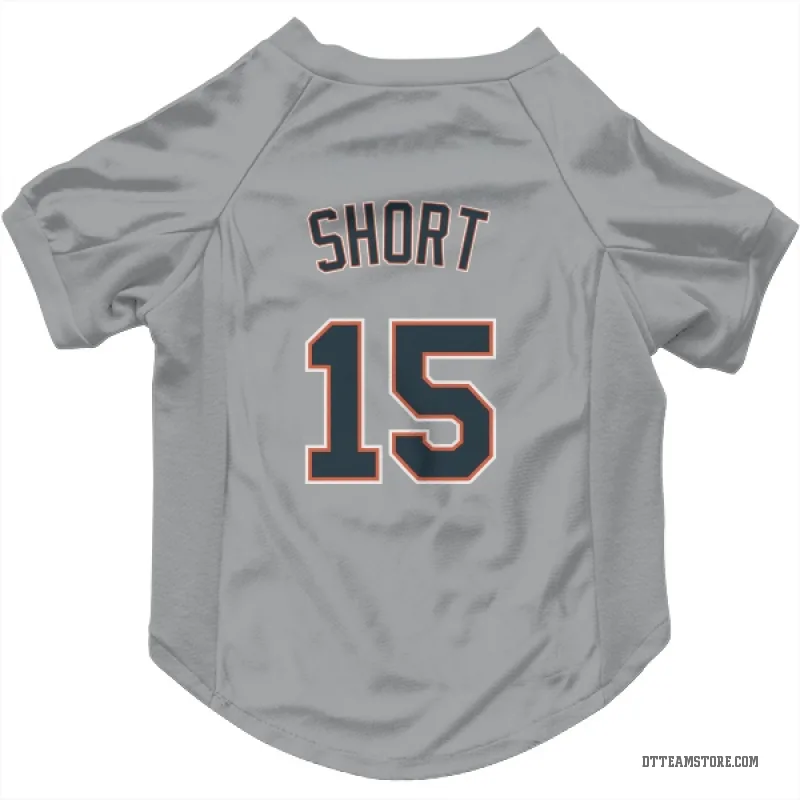 Zack Short Gray Detroit Tigers Cat & Dog Pet Jersey