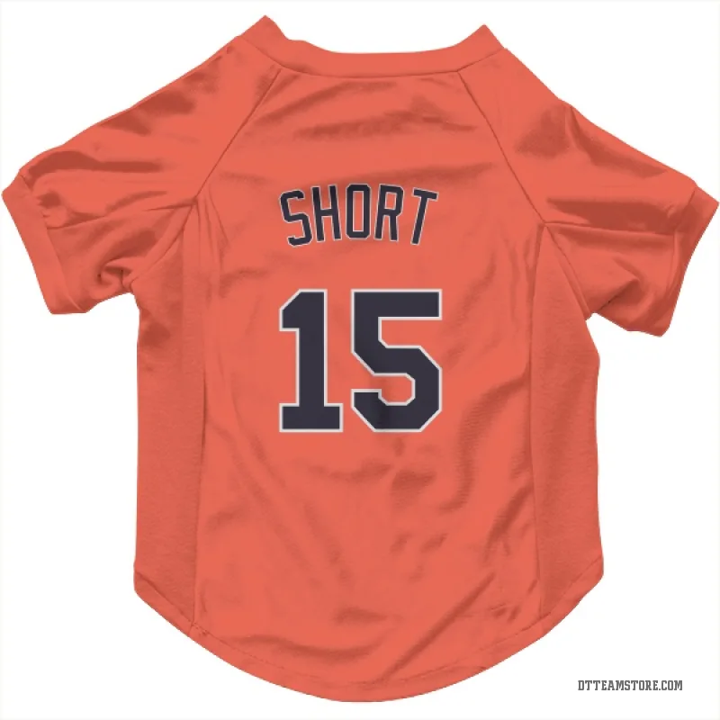 Zack Short  Orange Detroit Tigers  Cat & Dog Pet Jersey