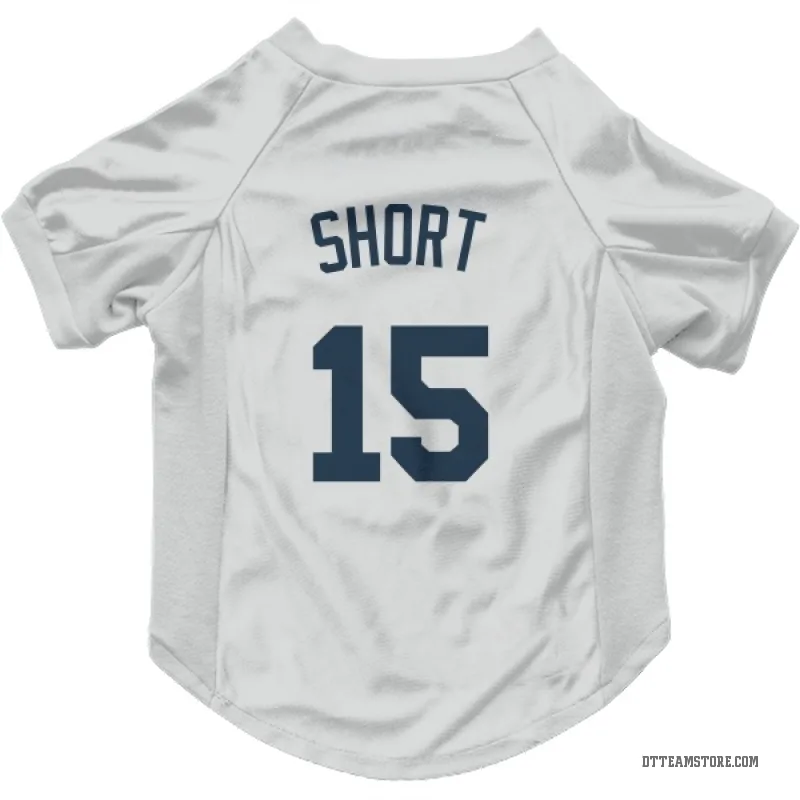 Zack Short  White Detroit Tigers  Cat & Dog Pet Jersey