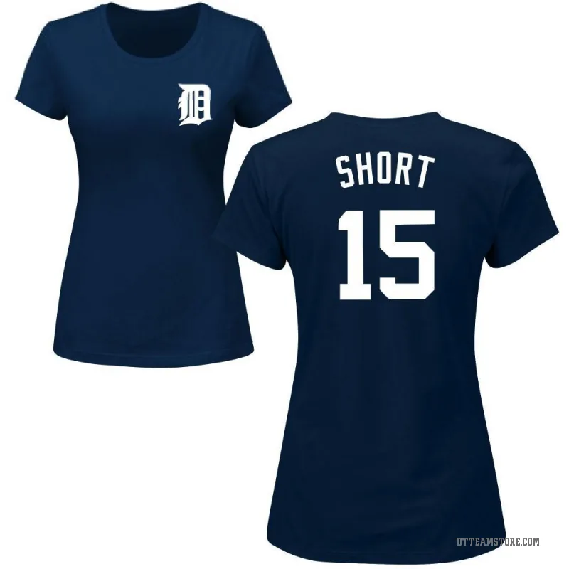 Zack Short Women's Navy Detroit Tigers Roster T-Shirt -