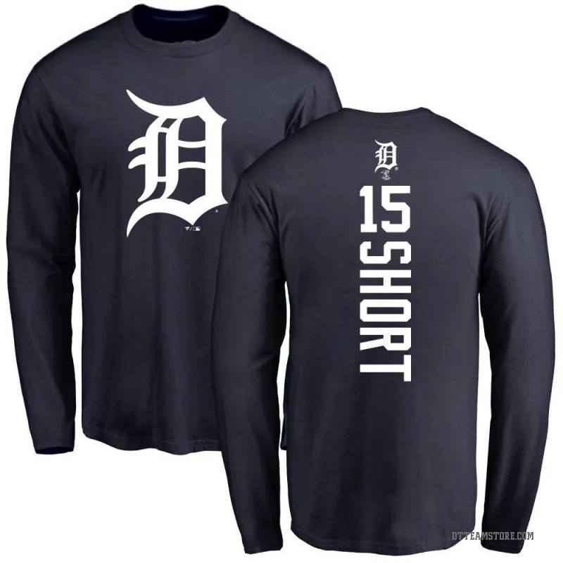 Zack Short Youth Navy Detroit Tigers Backer Long Sleeve T-Shirt -